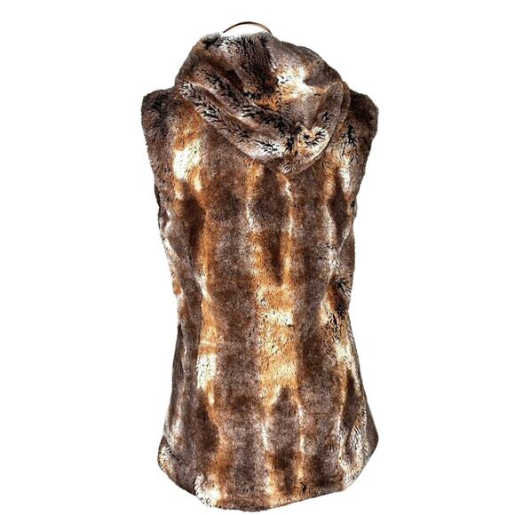Donna Salyers  Fabulous Furs Mink Hooded Faux Fur Vest Womens XS - Picture 4 of 10